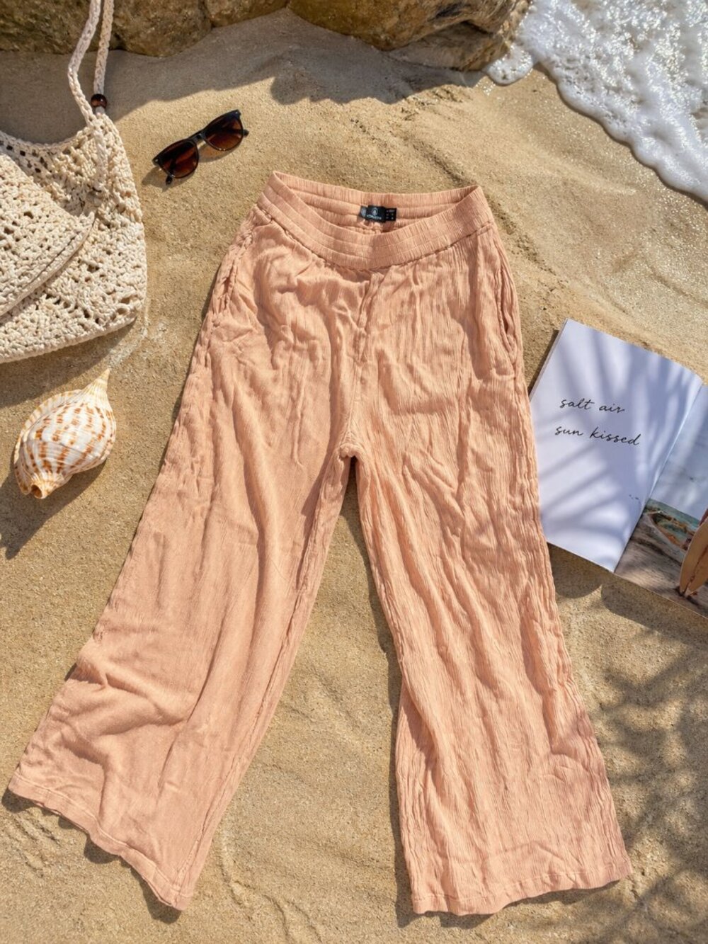 🌾 Volcom Flowy Stone Shine Junki Boho Beach Pants – Size S (4/6)